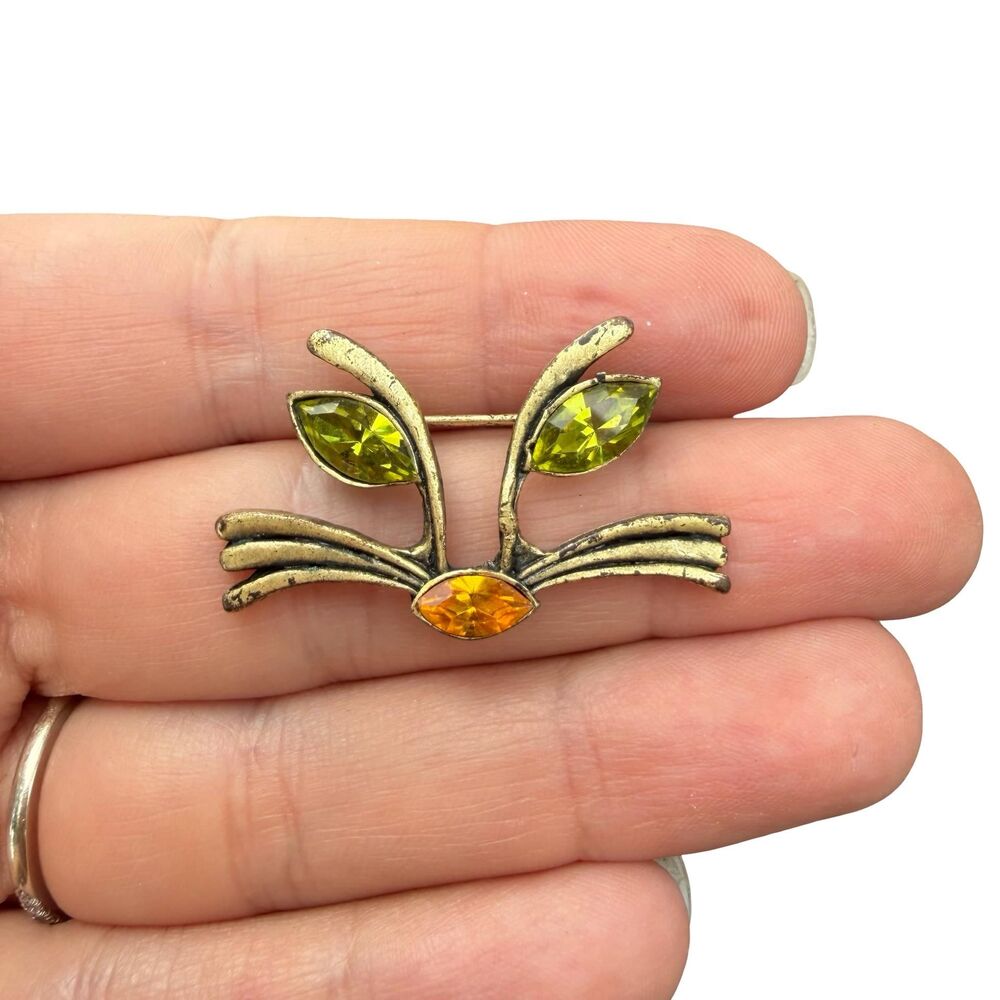 Vintage Jewelry Cat Eye Brooch Cat eye pin